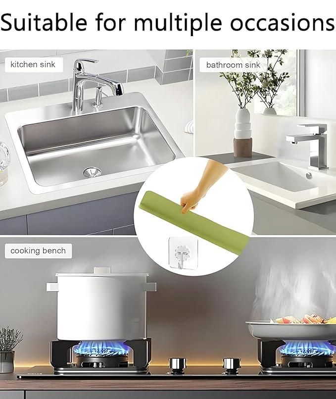 Anti-Splash Kitchen Sink Water Guard Barrier (Pack of 2)