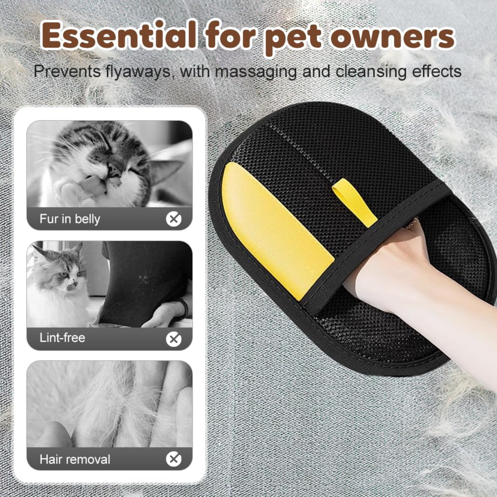 Pet Hair Remover Glove – Reusable Fur & Lint Cleaner for Clothes & Furniture